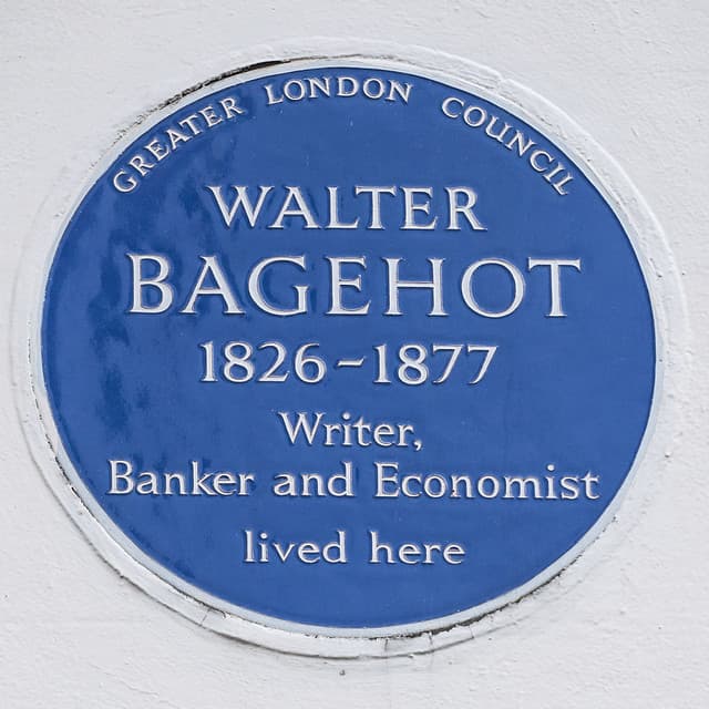 Walter Bagehot blue plaque