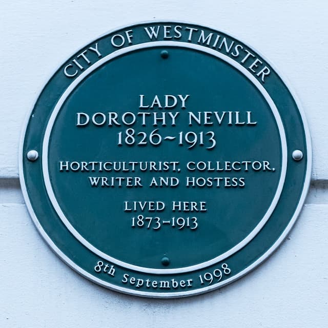Dorothy Nevill green plaque