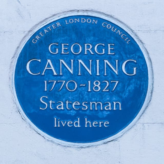 George Canning blue plaque