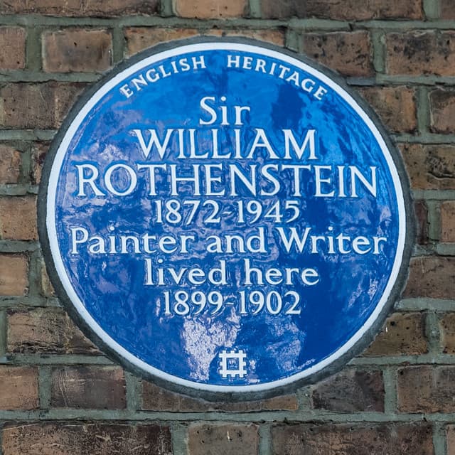 William Rothenstein blue plaque