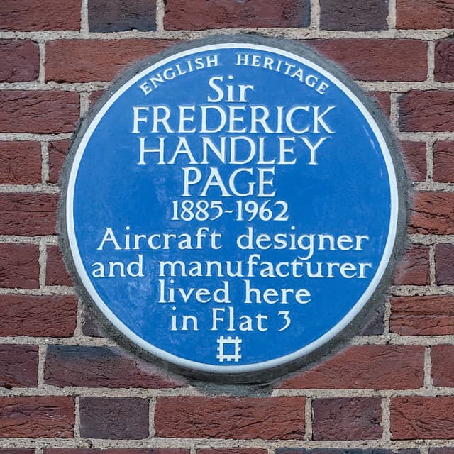Frederick Handley Page blue plaque