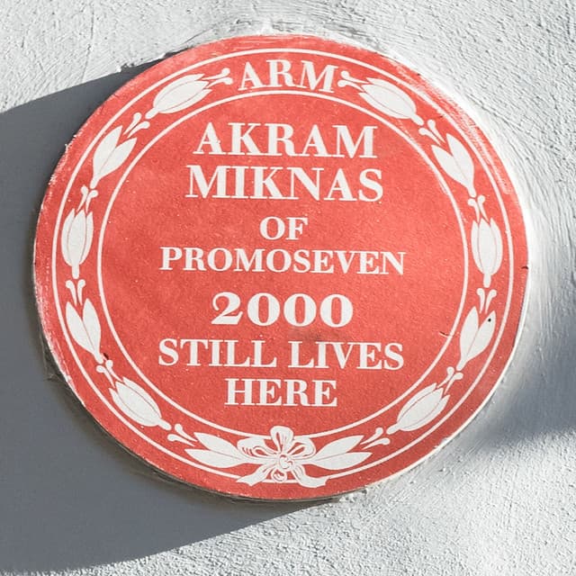 Akram Miknas red plaque