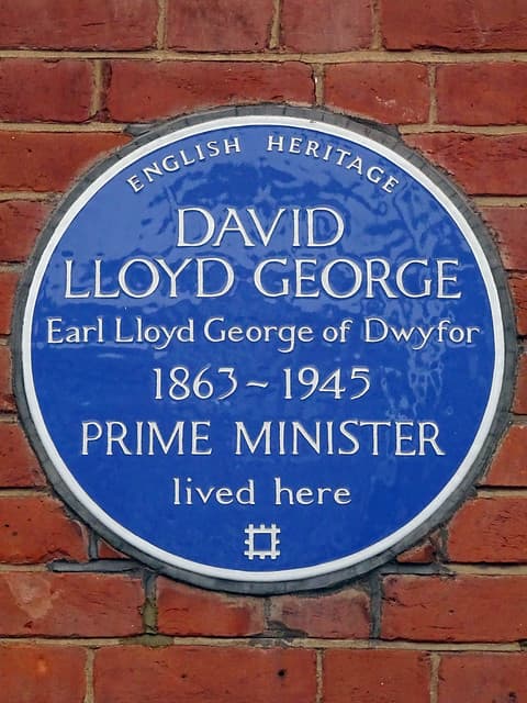David Lloyd George blue plaque