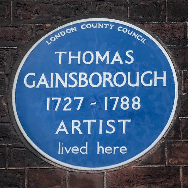 Thomas Gainsborough blue plaque