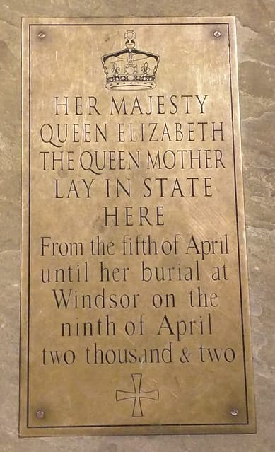 Elizabeth Bowes-Lyon bronze plaque