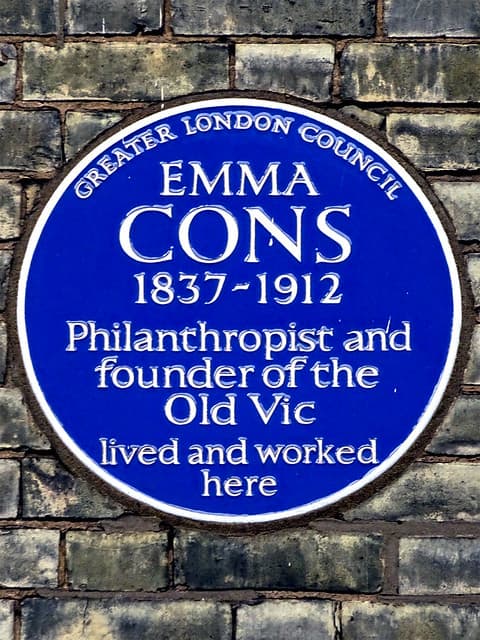 Emma Cons blue plaque
