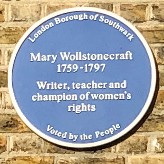 Mary Wollstonecraft blue plaque