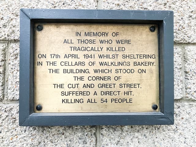 Walklings Bakery bronze plaque
