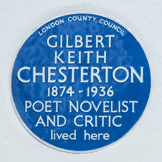 Gilbert Keith Chesterton blue plaque
