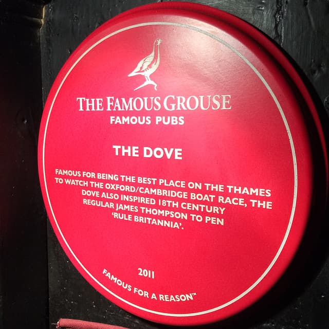 James Thomson and The Dove, London red plaque