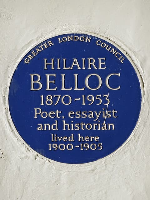 Hilaire Belloc blue plaque
