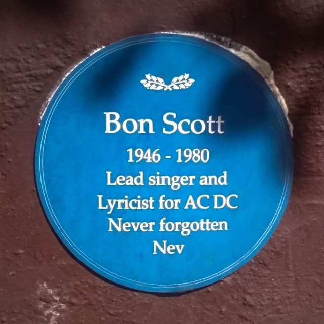 Bon Scott blue plaque