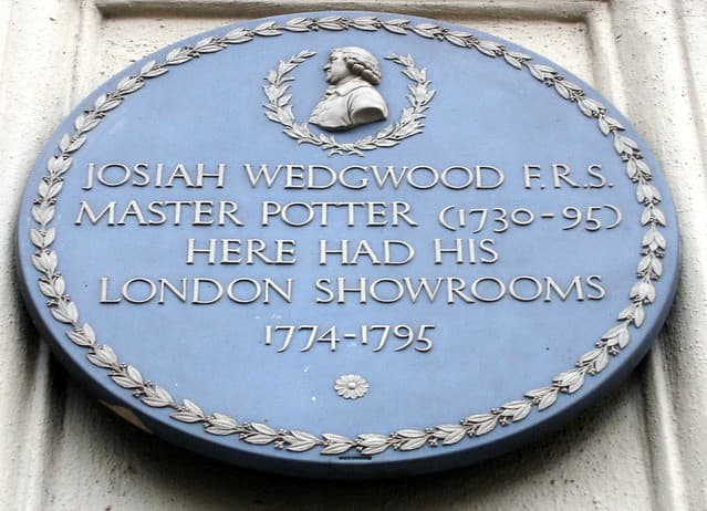 Josiah Wedgwood blue plaque
