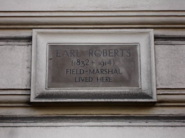 Frederick Roberts grey plaque