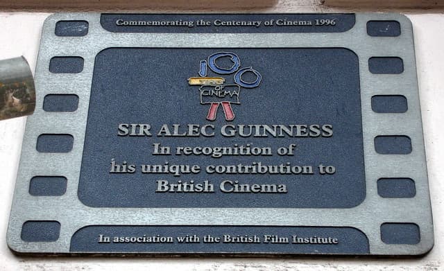 Alec Guinness film cell plaque