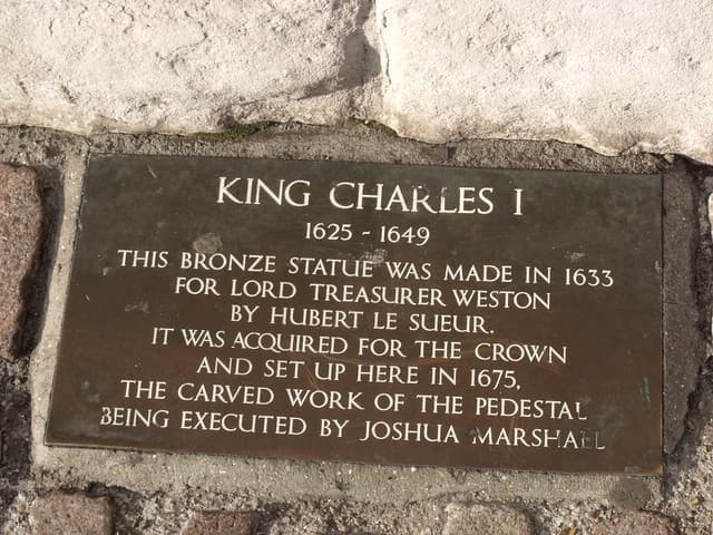 Charles I, Hubert Le Sueur, Richard Weston, and Joshua Marshall bronze plaque