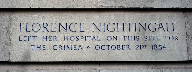 Florence Nightingale stone plaque