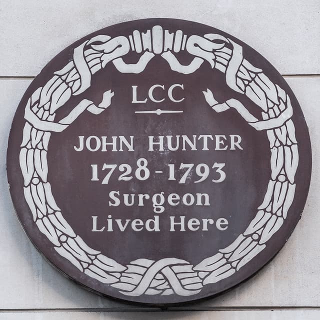 John Hunter brown plaque