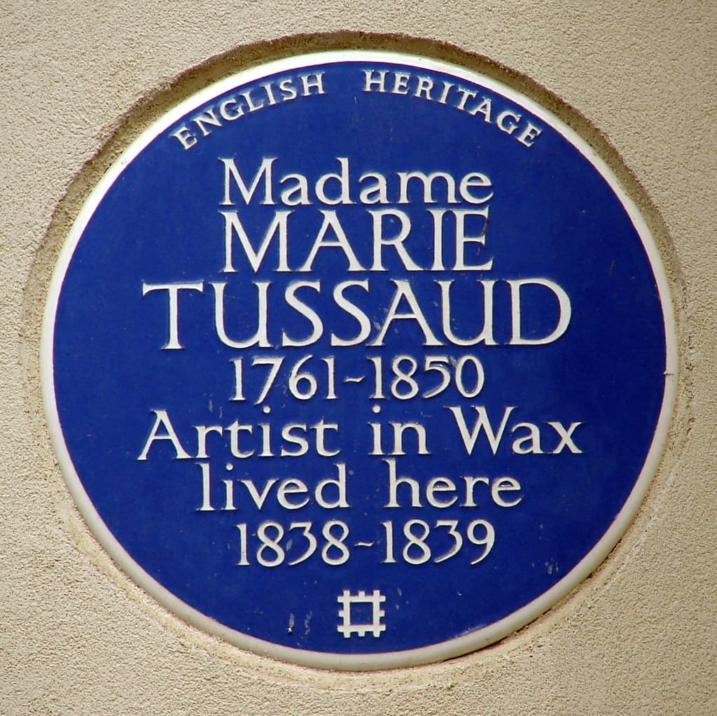 Marie Tussaud blue plaque