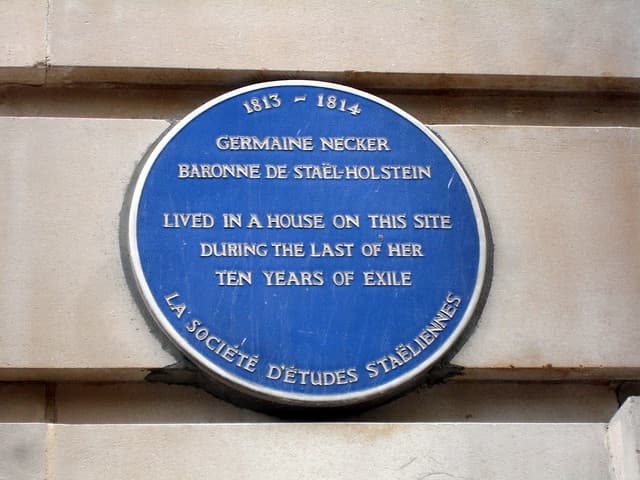 Germaine Necker blue plaque
