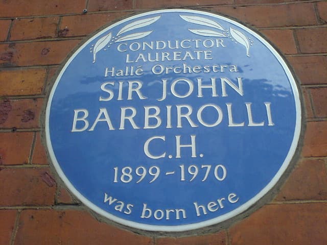 John Barbirolli blue plaque