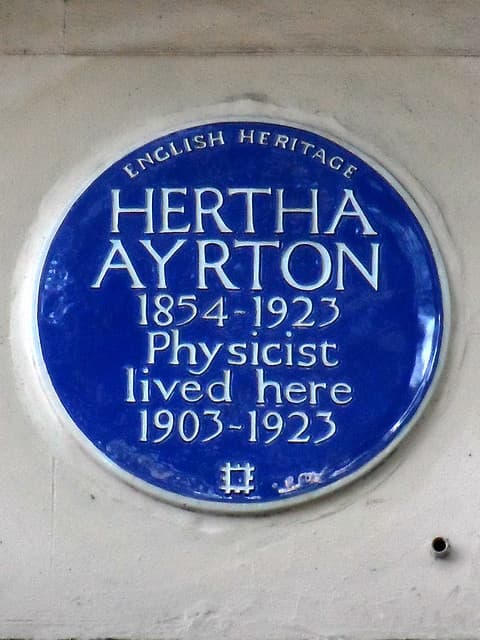 Hertha Ayrton blue plaque