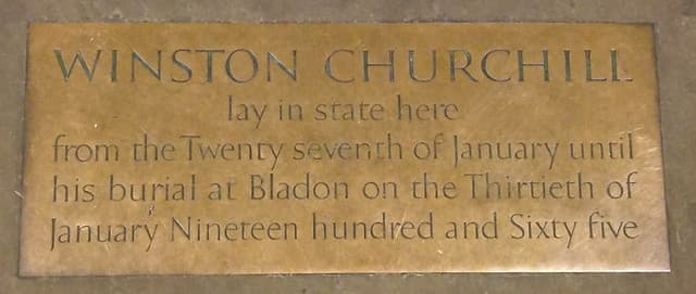 Winston Churchill bronze plaque