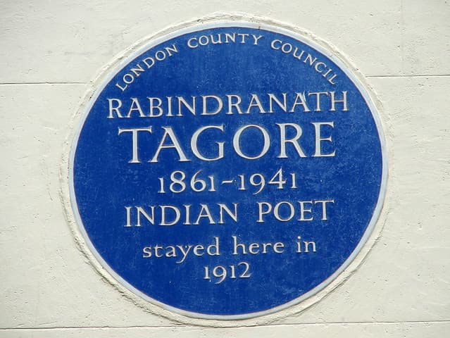Rabindranath Tagore blue plaque