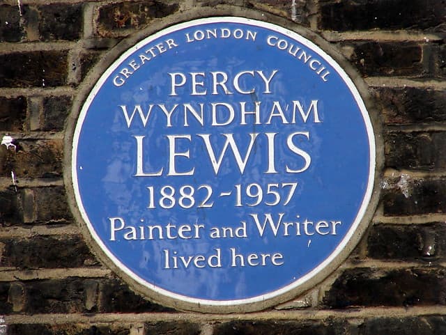 Percy Wyndham Lewis blue plaque