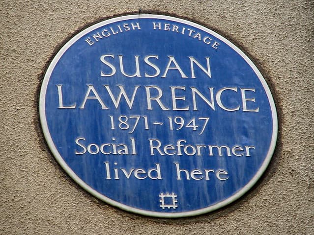 Susan Lawrence blue plaque