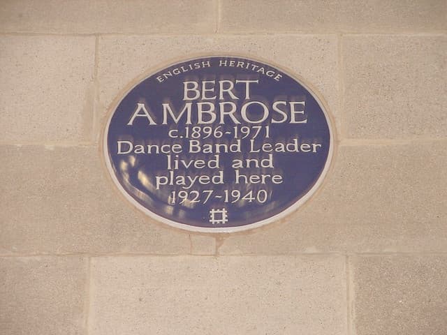 Bert Ambrose blue plaque