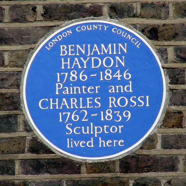 Benjamin Haydon and John Charles Felix Rossi blue plaque