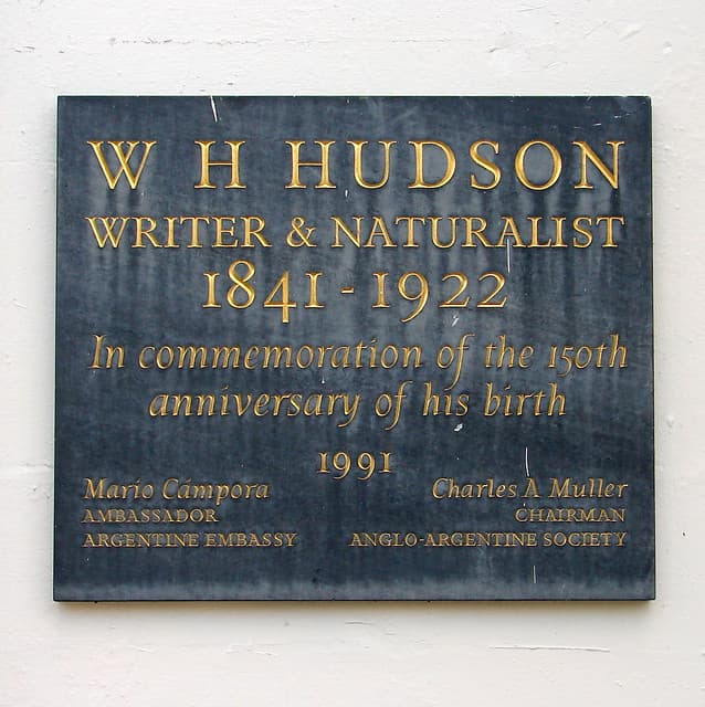 W. H. Hudson blue plaque