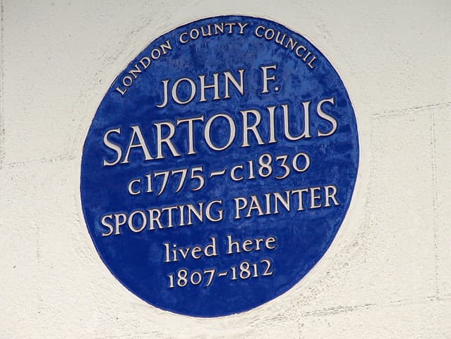 John Francis Sartorius blue plaque