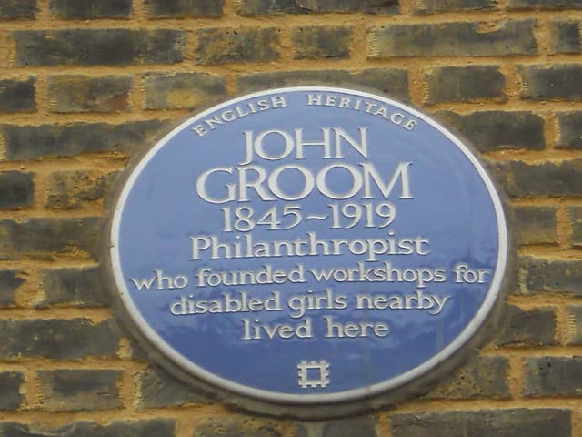 John Groom blue plaque