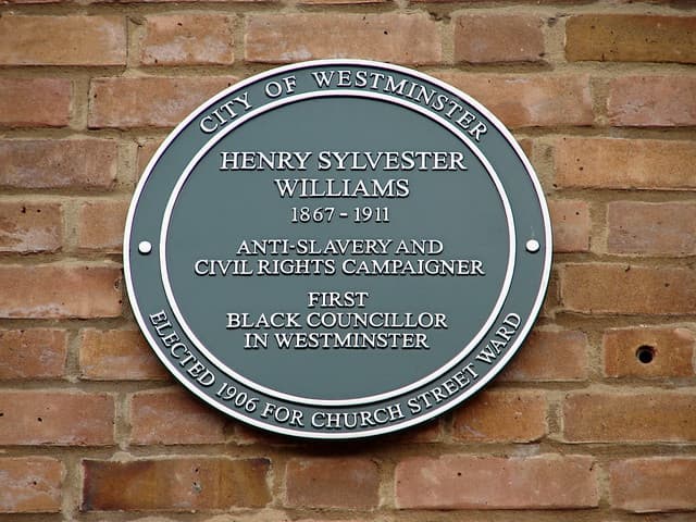 Henry Sylvester Williams green plaque