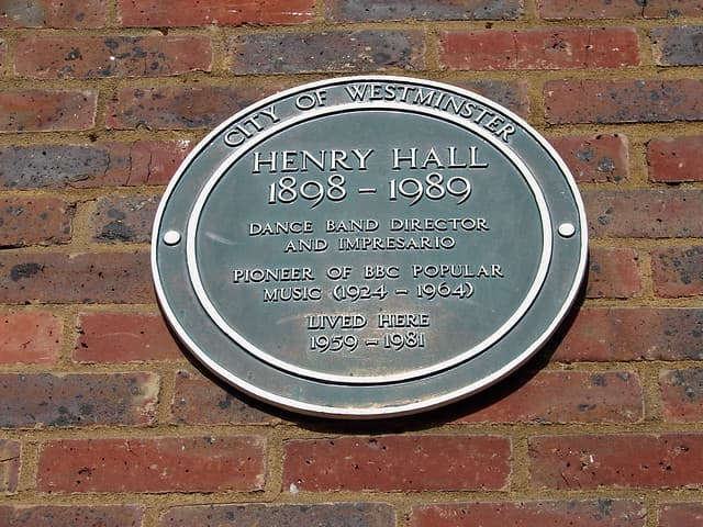Henry Hall green plaque