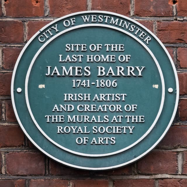 James Barry green plaque