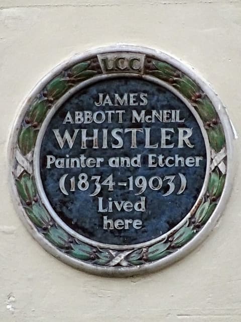 James Abbott McNeill Whistler blue plaque