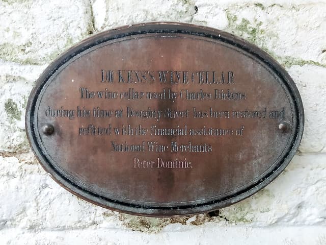 Charles Dickens bronze plaque