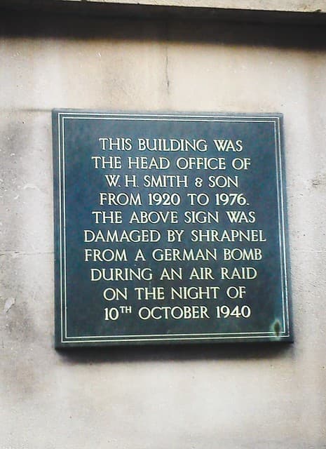 William Henry Smith black plaque