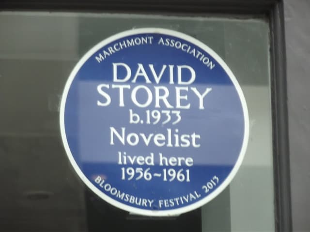 David Storey blue plaque