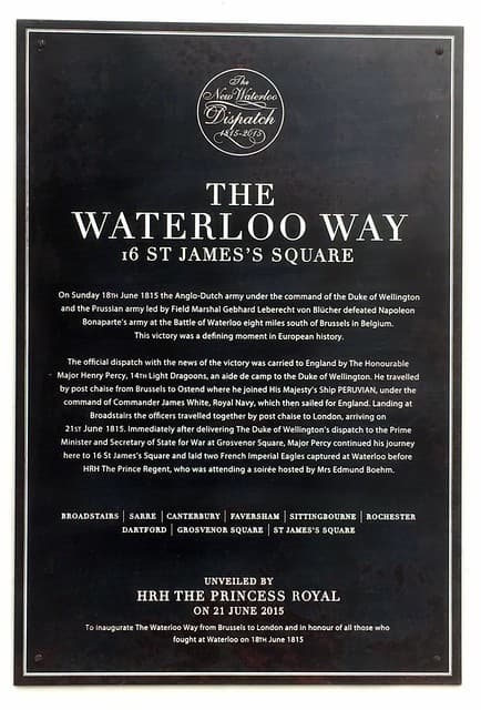 Waterloo Way black plaque