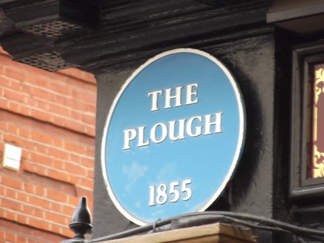 The Plough, Camden blue plaque