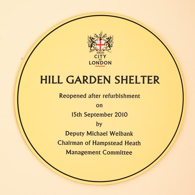 William Hesketh Lever, Lord Leverhulme, and Hampstead Pergola white plaque