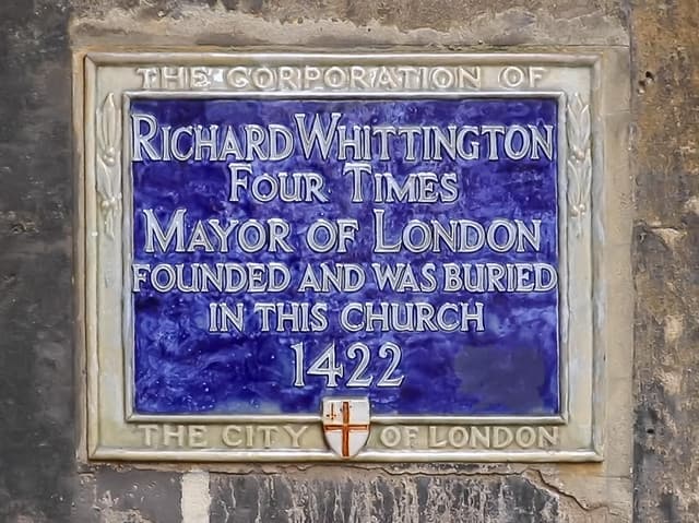 Richard Whittington blue plaque