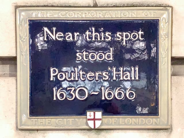Poulters' Hall blue plaque