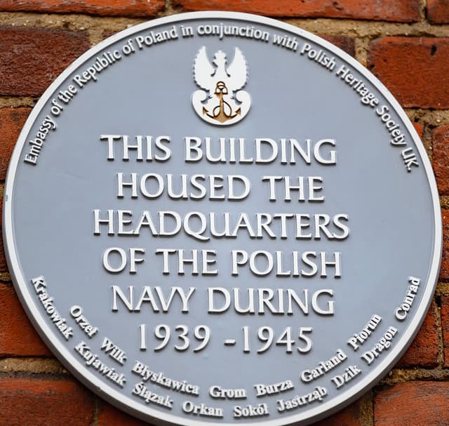 Polish Navy grey plaque