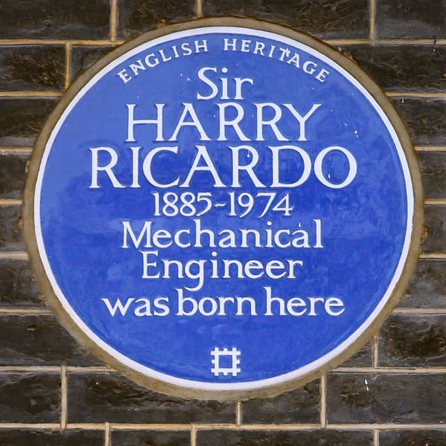 Harry Ricardo blue plaque