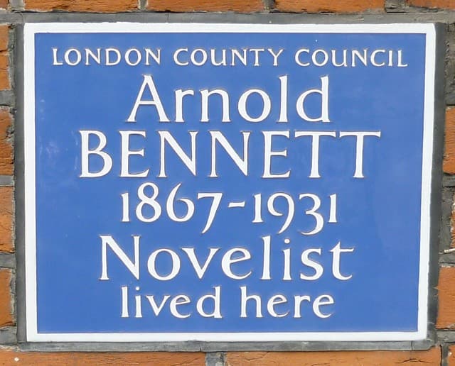 Arnold Bennett blue plaque